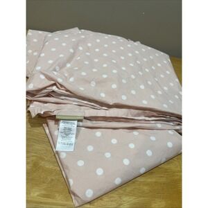 Pottery Barn Teen Pink White Polka Dot Twin Sheet Set